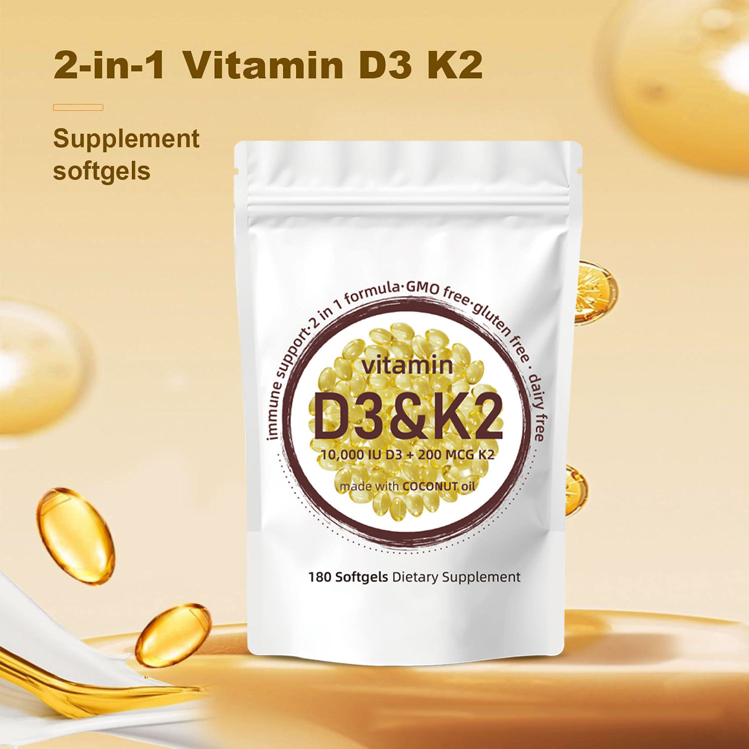 فيتامين د3 ك2 كبسولات هلامية - - مراجعة Vitamin D3 K2 Drop وسعره