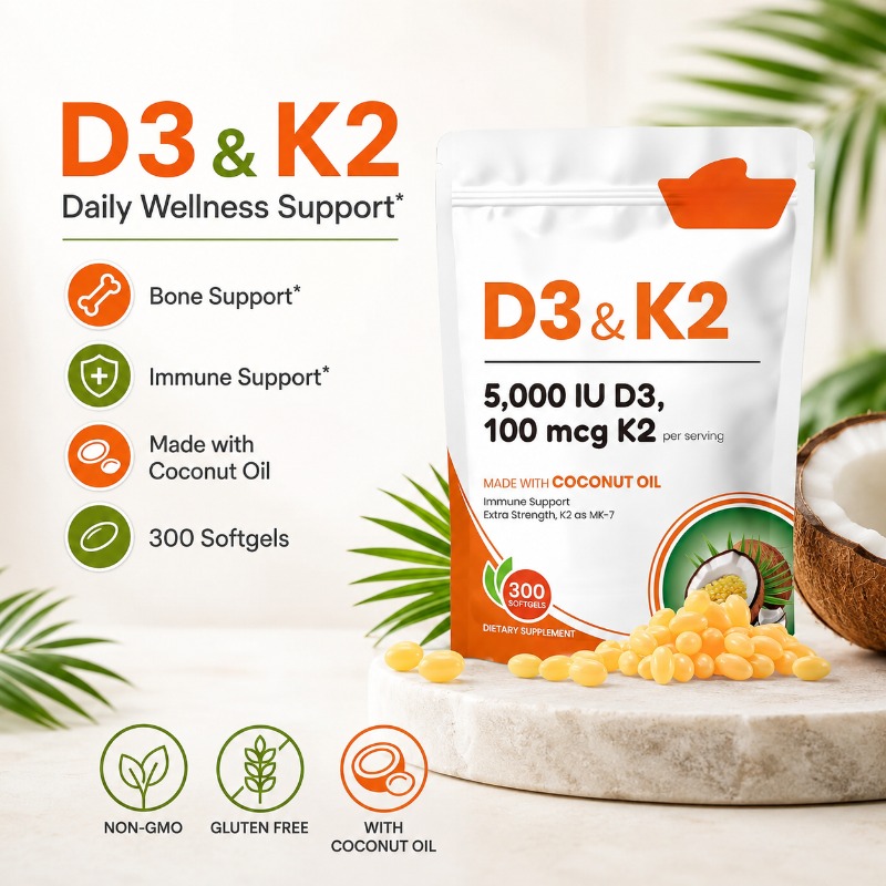 كبسولات فيتامين د3 ك2 مع زيت ج - مراجعة Vitamin D3 K2 Drop وسعره